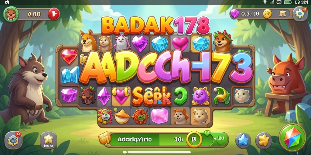 Tampilan gameplay menarik dari permainan Match-3 BADAK178.