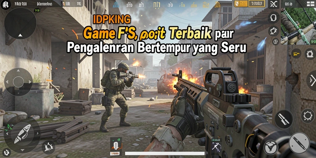 Screenshot gameplay IDPKING menampilkan aksi tembak-menembak yang seru dan mendebarkan.