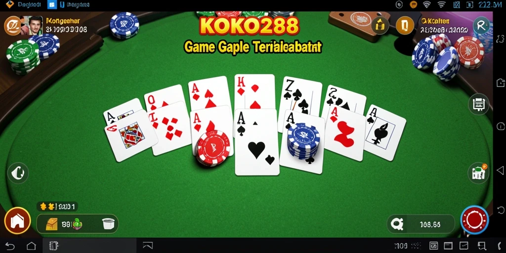 Screenshot gameplay KOKO288 menampilkan aksi seru bermain Gaple.