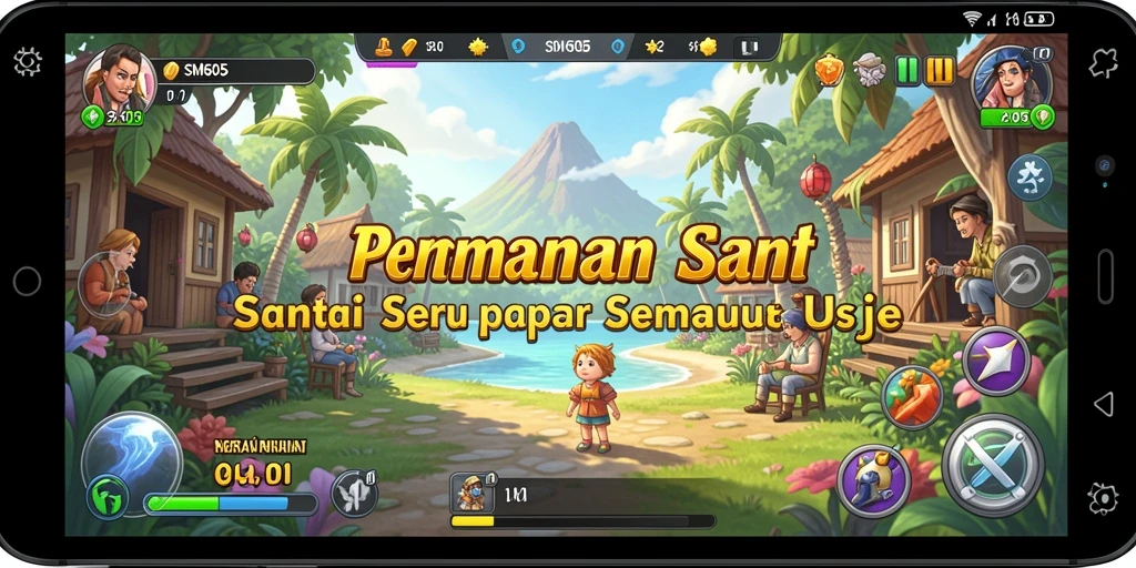 Tangkapan layar SM605 menampilkan pengalaman bermain yang menyenangkan dan penuh warna.