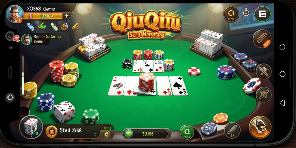 Screenshot gameplay QiuQiu dari aplikasi XO368 yang menarik.